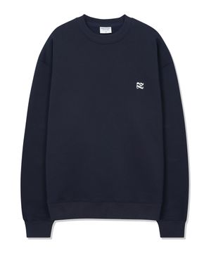 DE 로고 베이직 기모 스웻셔츠 [네이비]