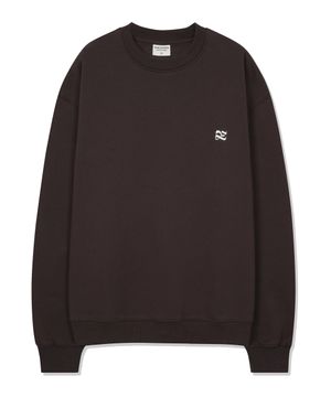 DE 로고 베이직 기모 스웻셔츠 [브라운]