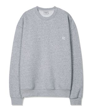 DE 로고 베이직 기모 스웻셔츠 [멜란지]