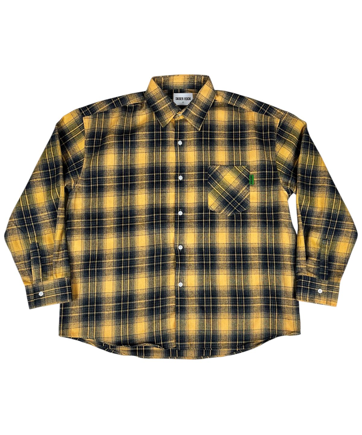 스케이터락(SK8ER ROCK) Vintage Tartan Check Shirt ((mustard))