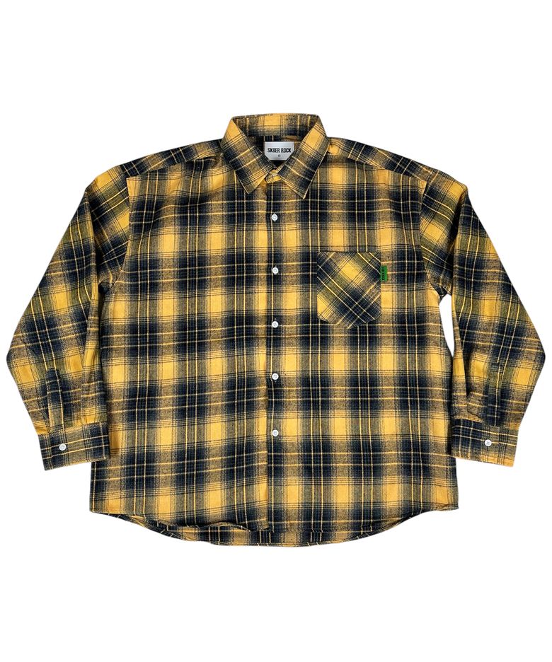 Vintage Tartan Check Shirt ((mustard))