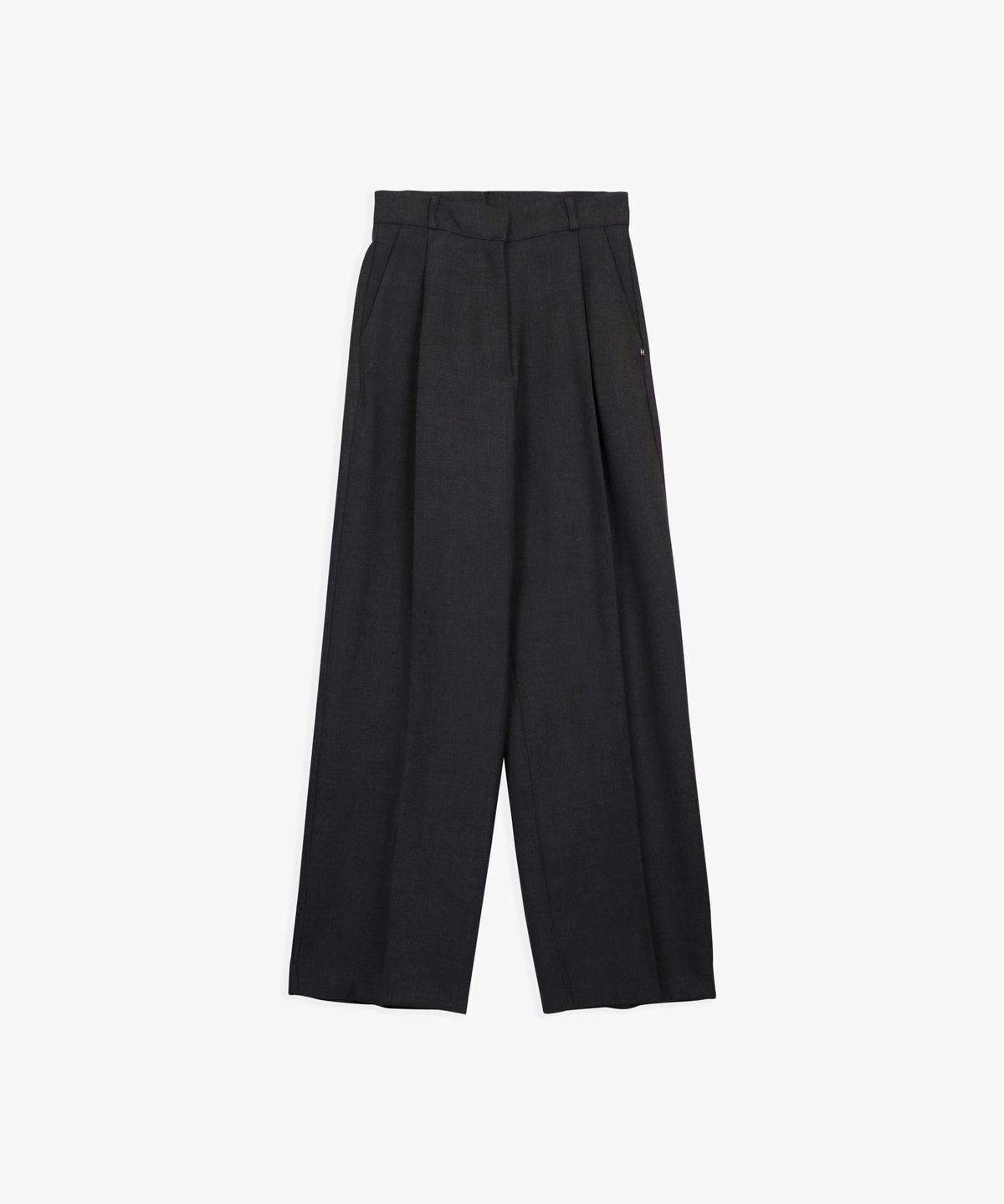 힐리오트(HEALIOTE) FLEECE PLEATED LOOSE FIT SLACKS_GREY