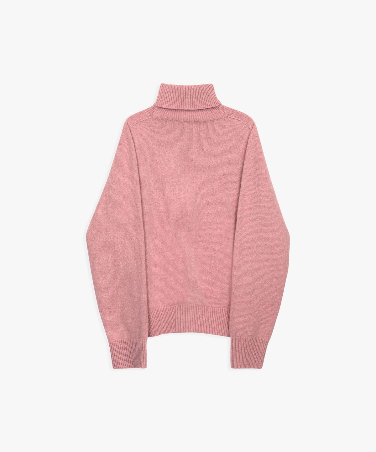 힐리오트(HEALIOTE) WHOLE GARMENT LOOSE FIT TURTLENECK KNIT_PINK