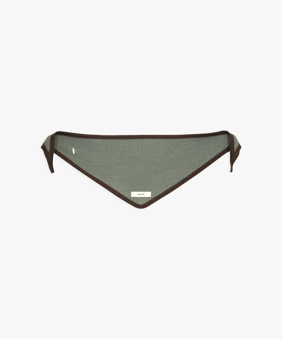힐리오트(HEALIOTE) BORDER BUTTONHOLE KNIT SCARF_GREEN