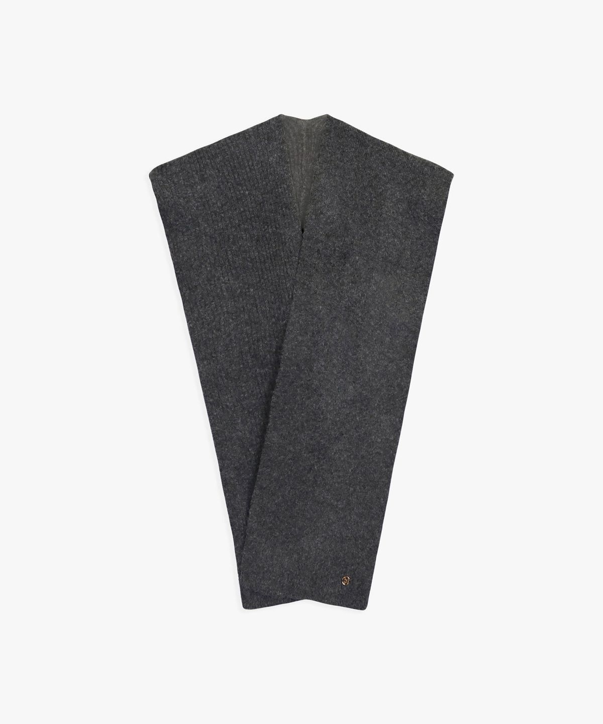 힐리오트(HEALIOTE) SHAWL KNIT CAPE_CHARCOAL