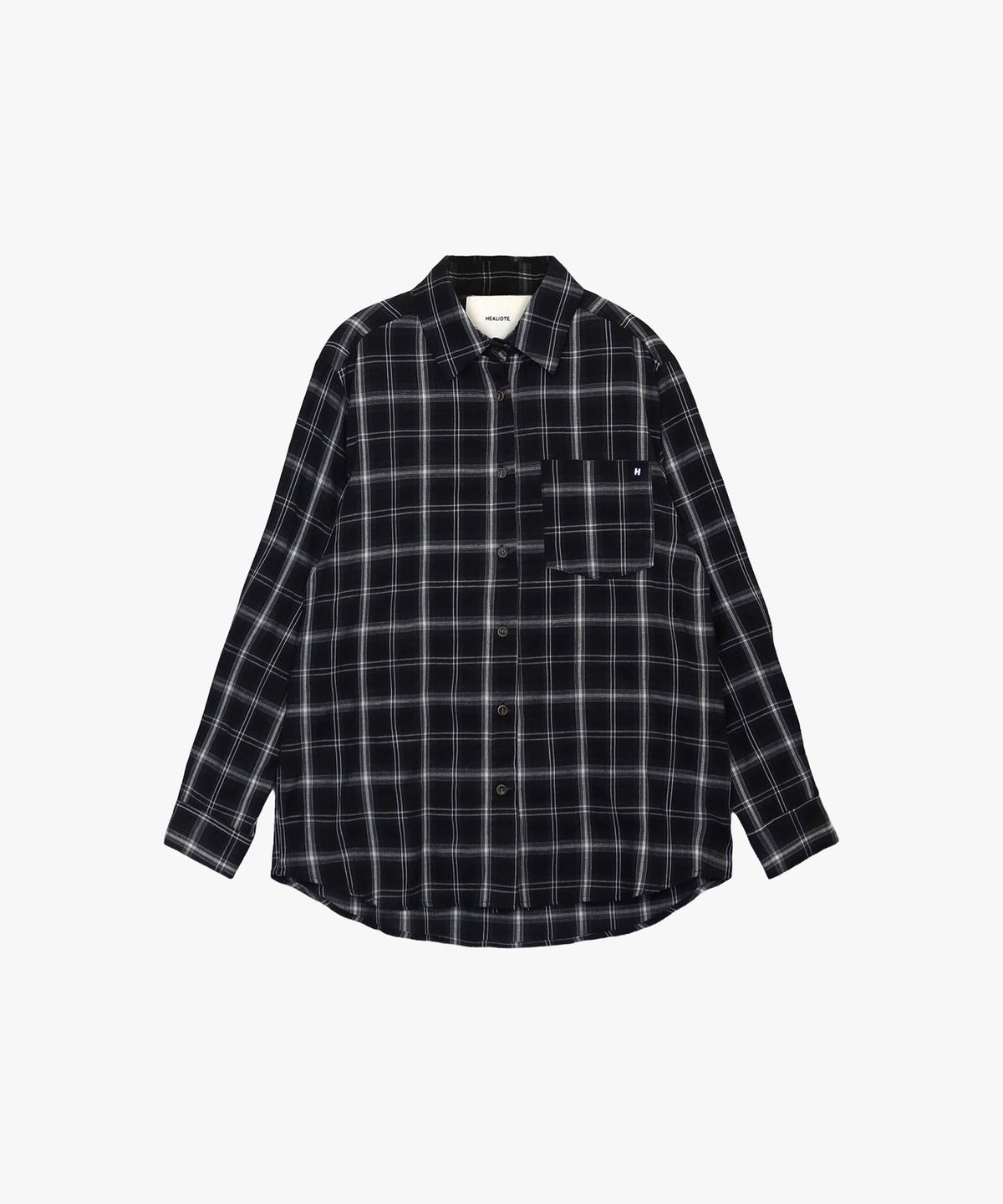 힐리오트(HEALIOTE) COMFORT CHECK SHIRT_BLACK