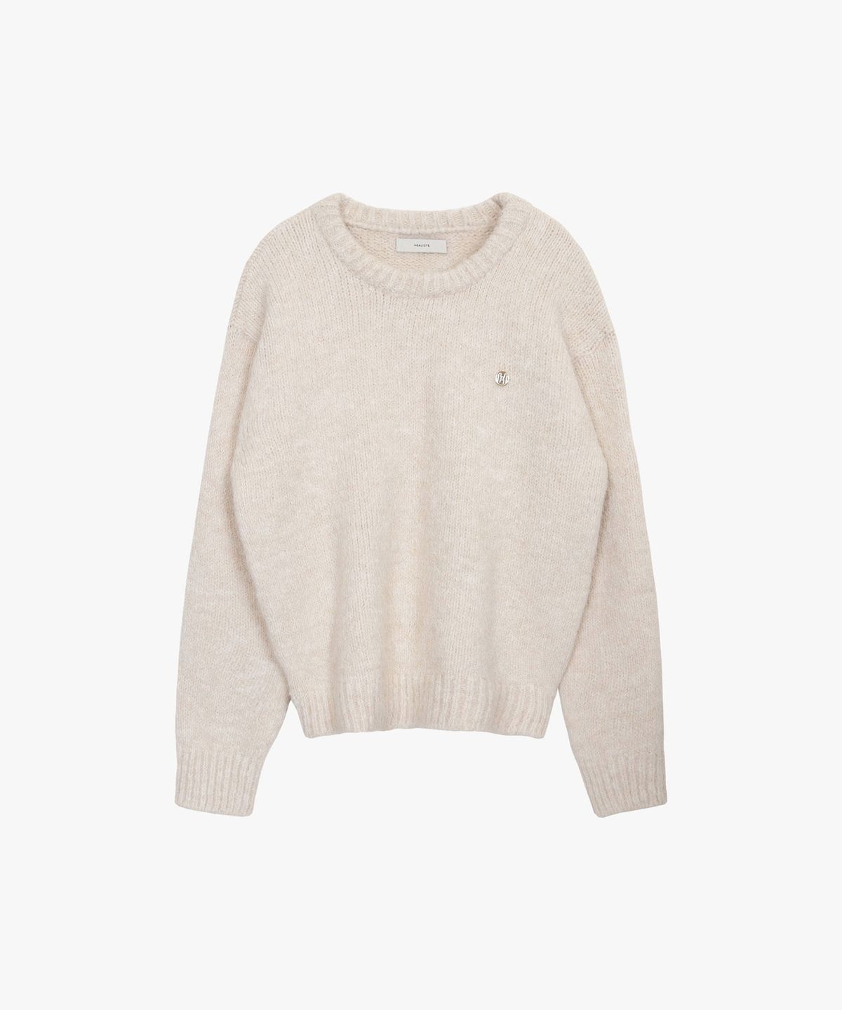 힐리오트(HEALIOTE) ESSENTIAL HEAVY WOOL SWEATER_BEIGE