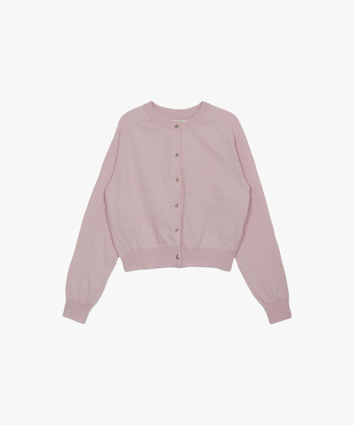 힐리오트(HEALIOTE) ROUND-NECK WOOL CARDIGAN_PINK