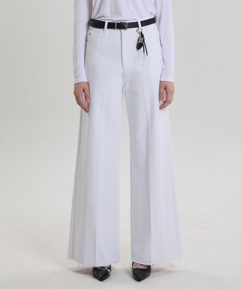 ESSENTIAL WIDE DENIM PANTS_WHITE