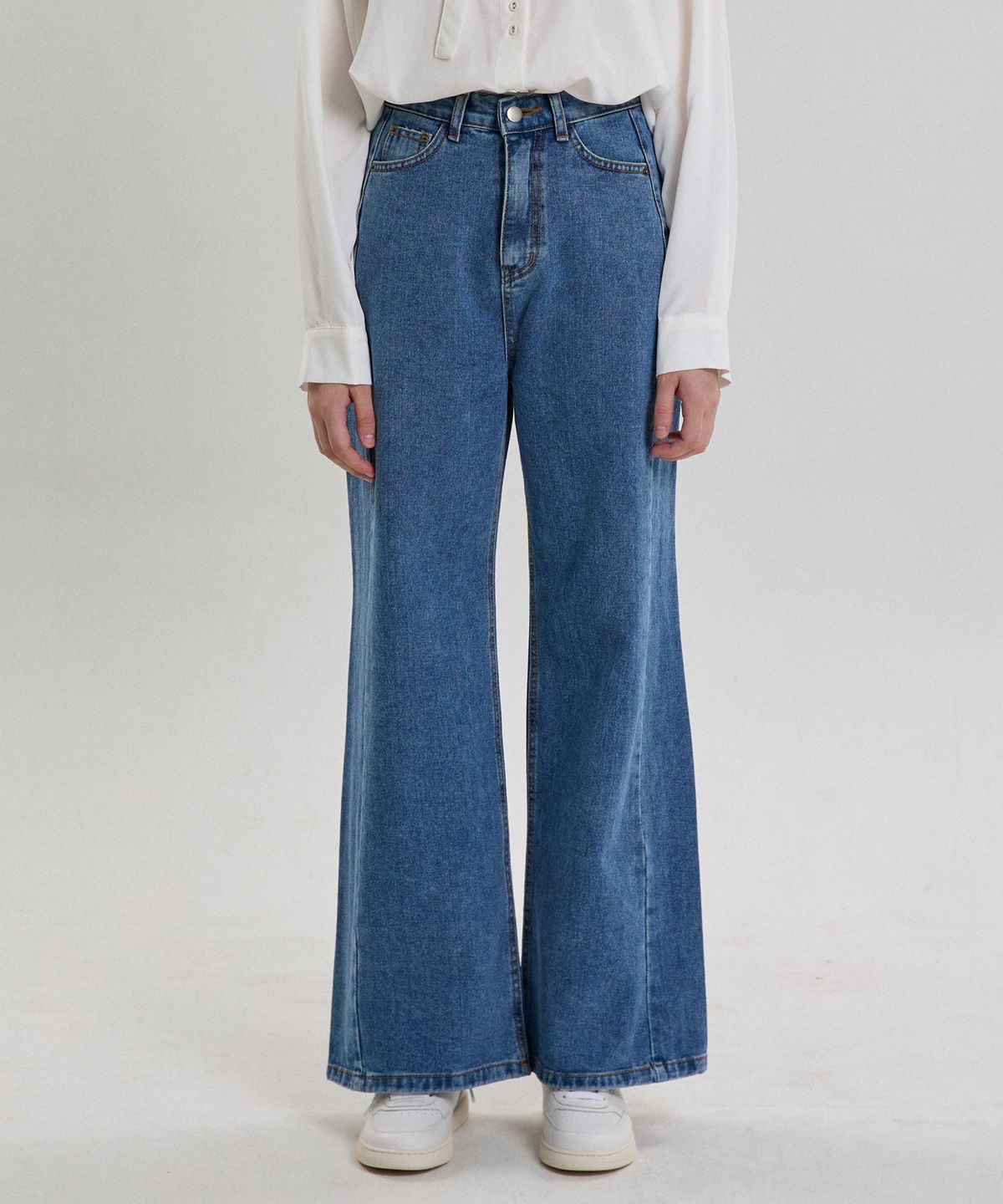 힐리오트(HEALIOTE) SEMI WIDE DENIM PANTS_MEDIUM INDIGO