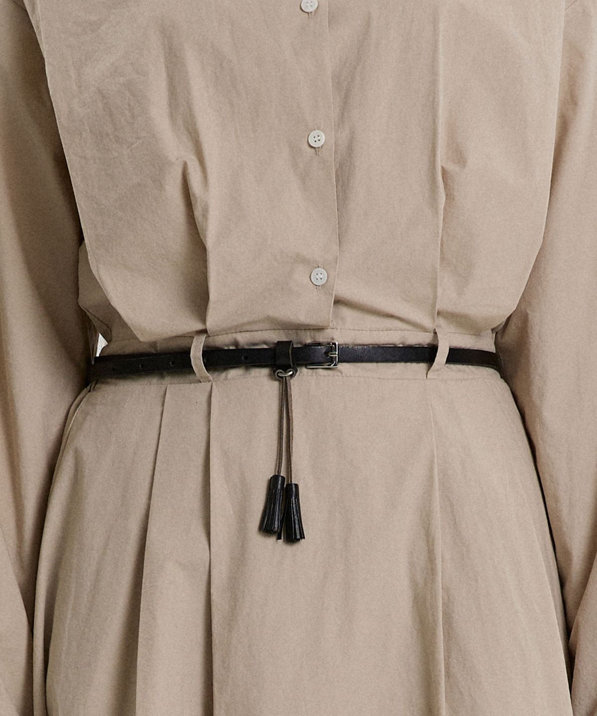 힐리오트(HEALIOTE) TASSEL BUCKLE BELT_BLACK