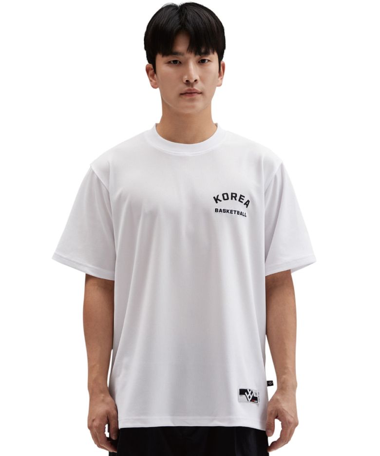 코리아 스몰 아치 로고 티셔츠 화이트