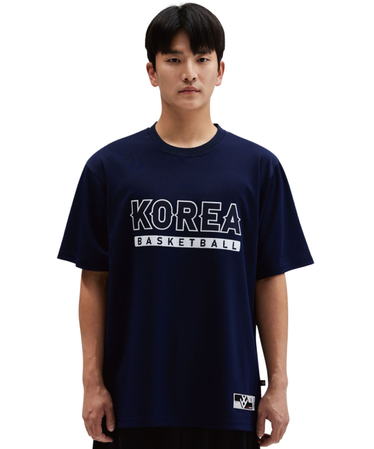 버저비터(BUZZERBEATER) 코리아 내셔널 로고 티셔츠 네이비