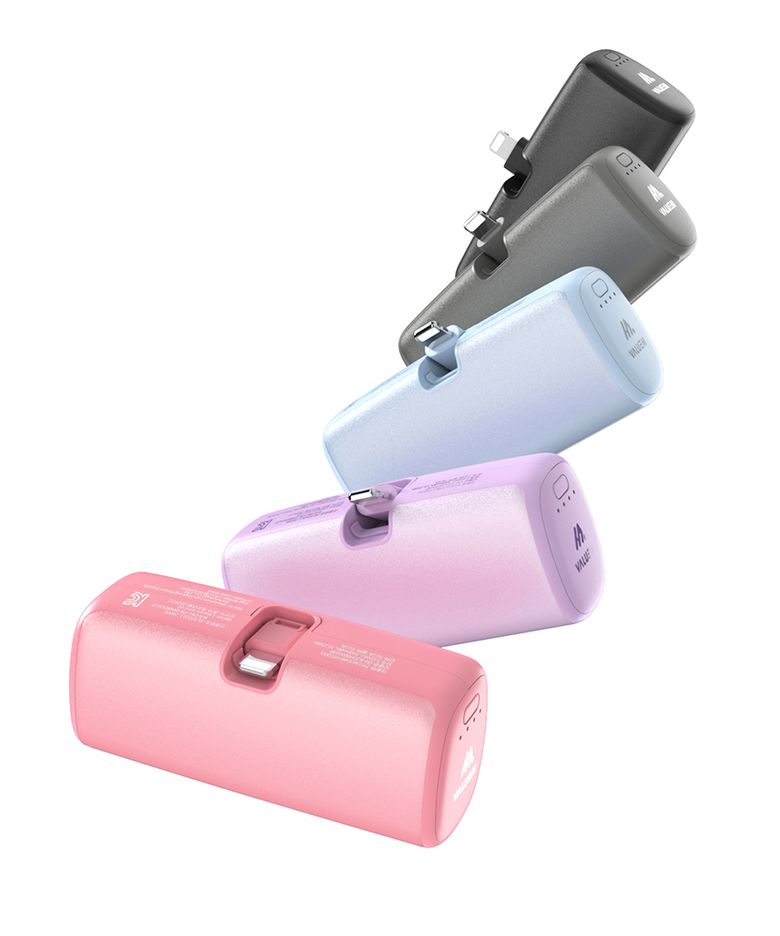 접이식 도킹형 미니 8핀 보조배터리 5000mAh (+파우치 포함)