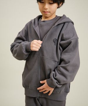 벤베네 피케이 집업 후디_차콜