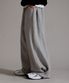 투 턱 롱사이드 오버 팬츠_그레이