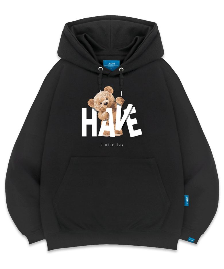 기모H 나이스베어 후드티 남녀공용 빅사이즈 M~4XL