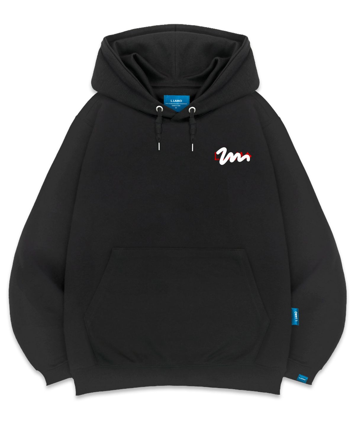 엘라모(LLAMO) 기모H 라모싸인 후드티 남녀공용 빅사이즈 M~4XL