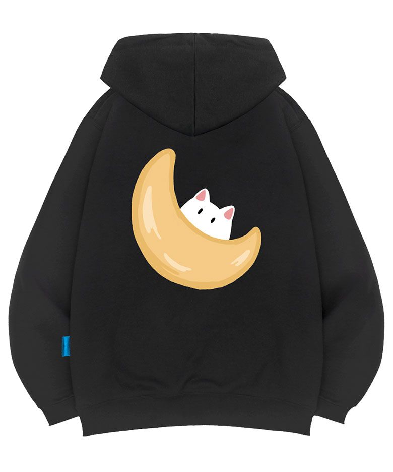 기모H 캣인더문 후드티 남녀공용 빅사이즈 M~4XL