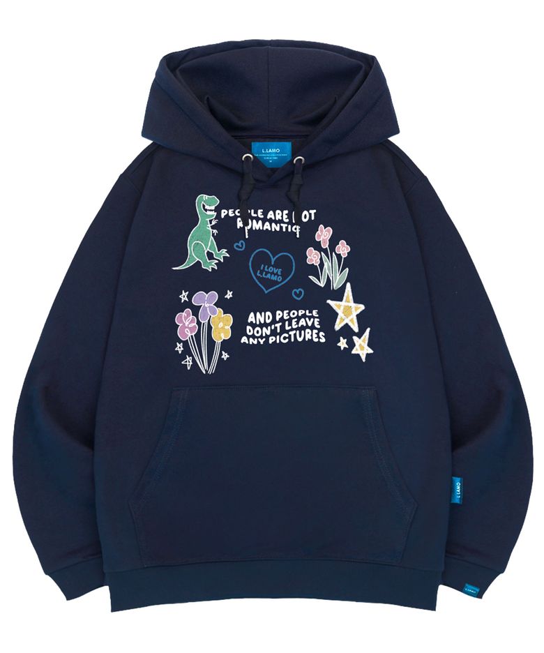기모H 아이러브라모 후드티 남녀공용 빅사이즈 M~4XL