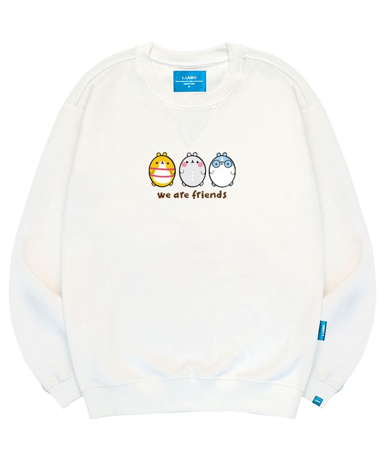 기모M 위아프랜 맨투맨 남녀공용 빅사이즈 S~4XL