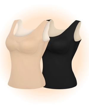 여성 더웜 브라탑 민소매 기모 나시 2P