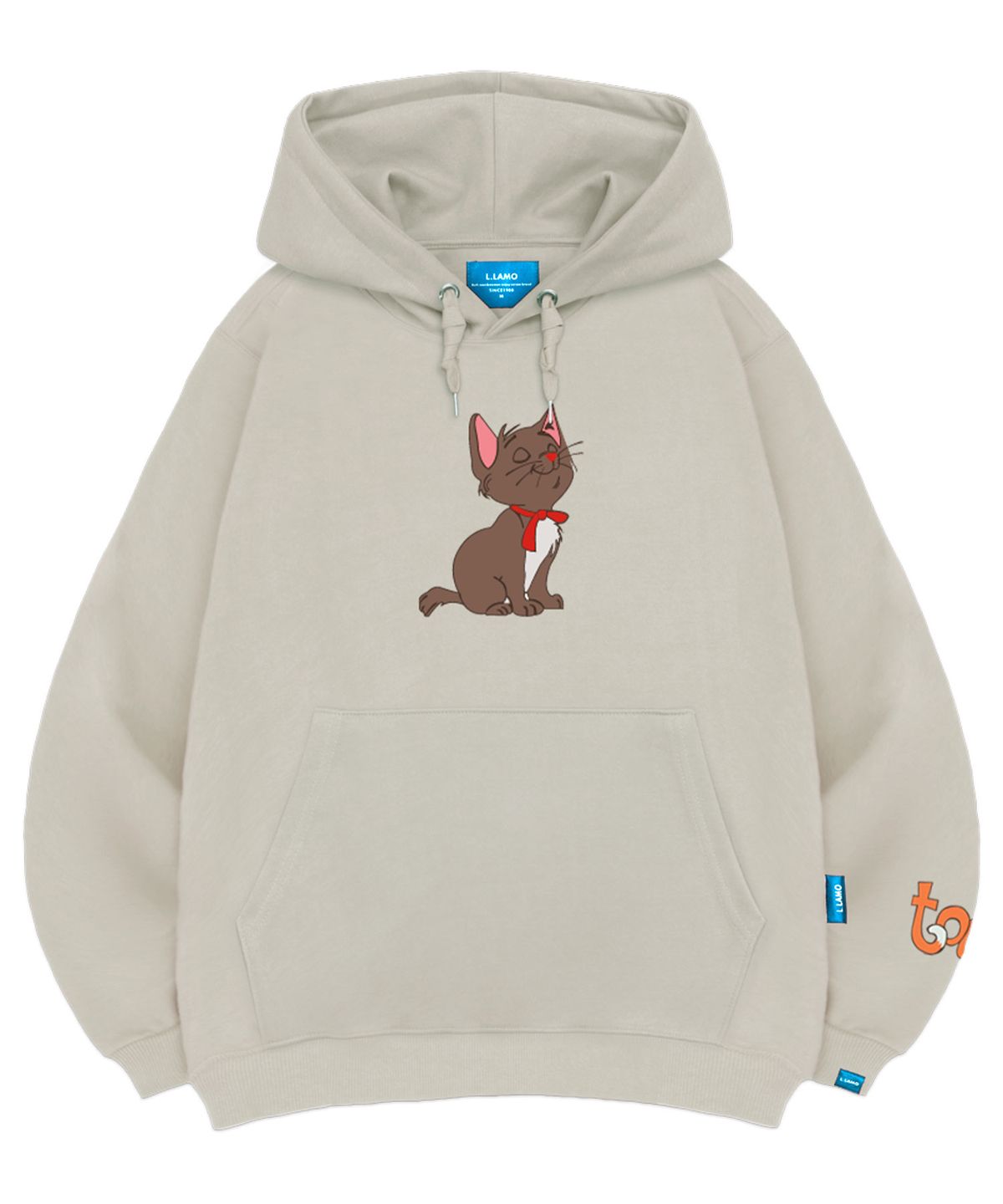 엘라모(LLAMO) 기모H TOM 후드티 남녀공용 빅사이즈 M~4XL