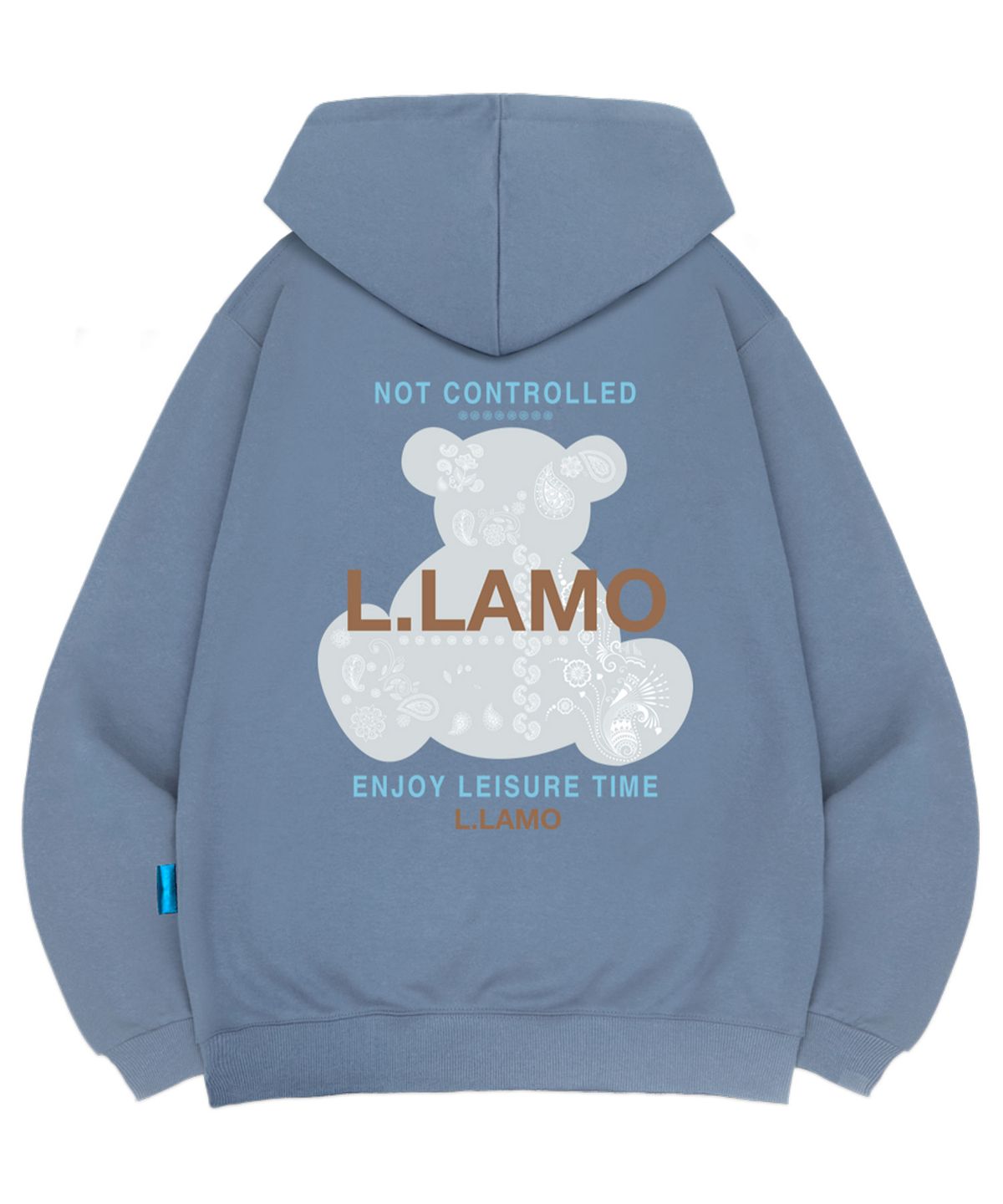엘라모(LLAMO) 기모H 데코베어 후드티 남녀공용 빅사이즈 M~4XL