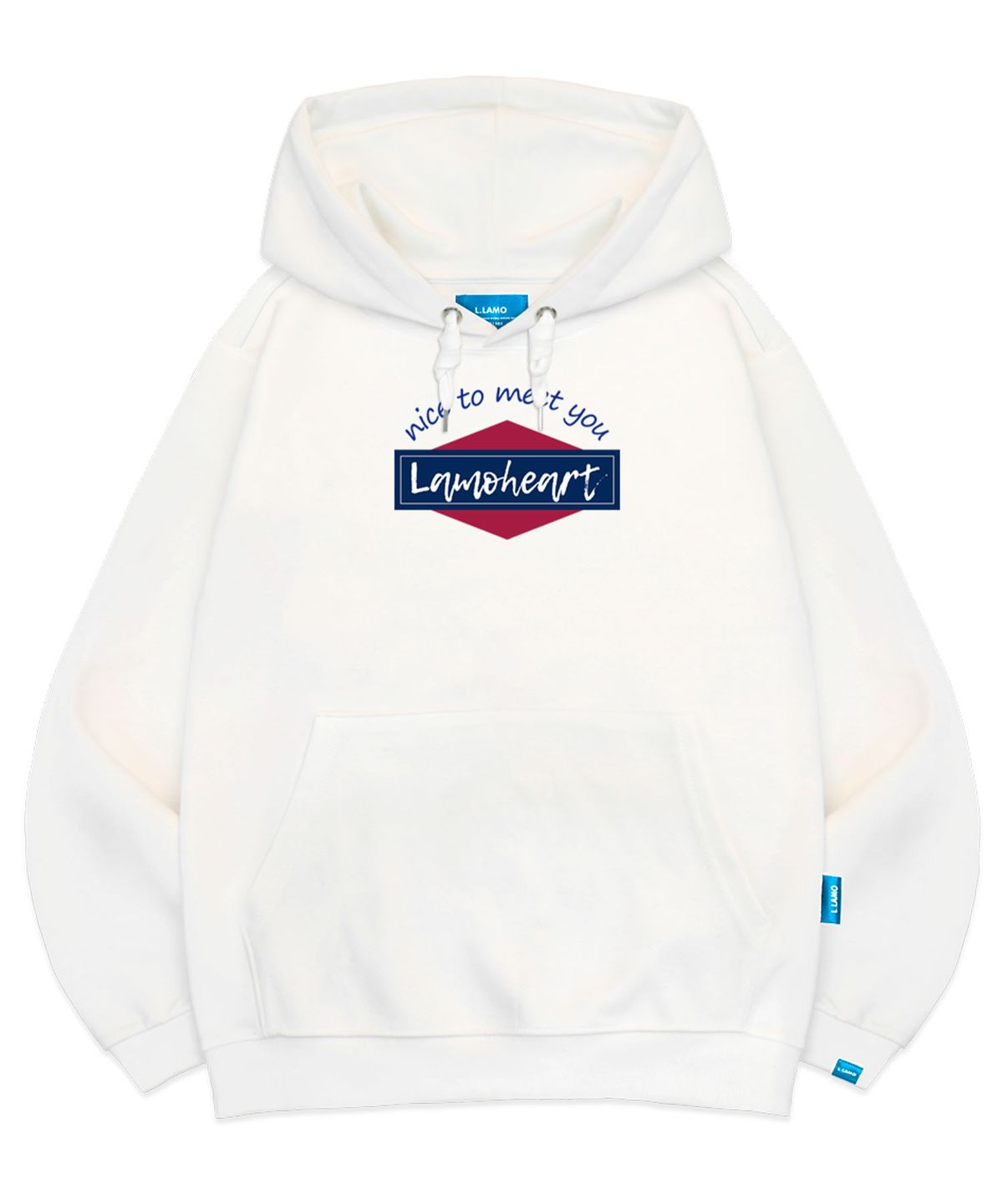 엘라모(LLAMO) 기모H 라모하트 후드티 남녀공용 빅사이즈 M~4XL
