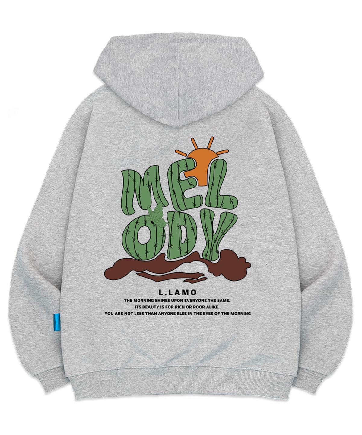 엘라모(LLAMO) 기모H 멜로디 후드티 남녀공용 빅사이즈 M~4XL