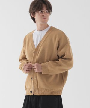 클래식 오버핏 브이넥 가디건 (모카)