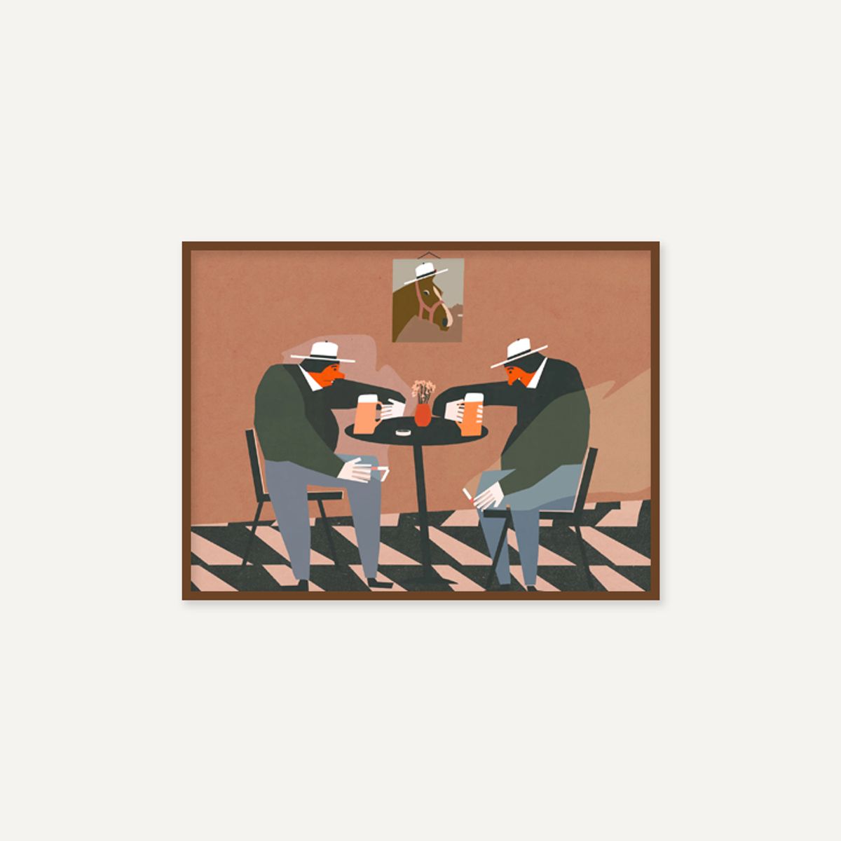 그릿시즌(GREET SEASON) 야콥 자사다 Two on a beer and a horse (액자 포함)