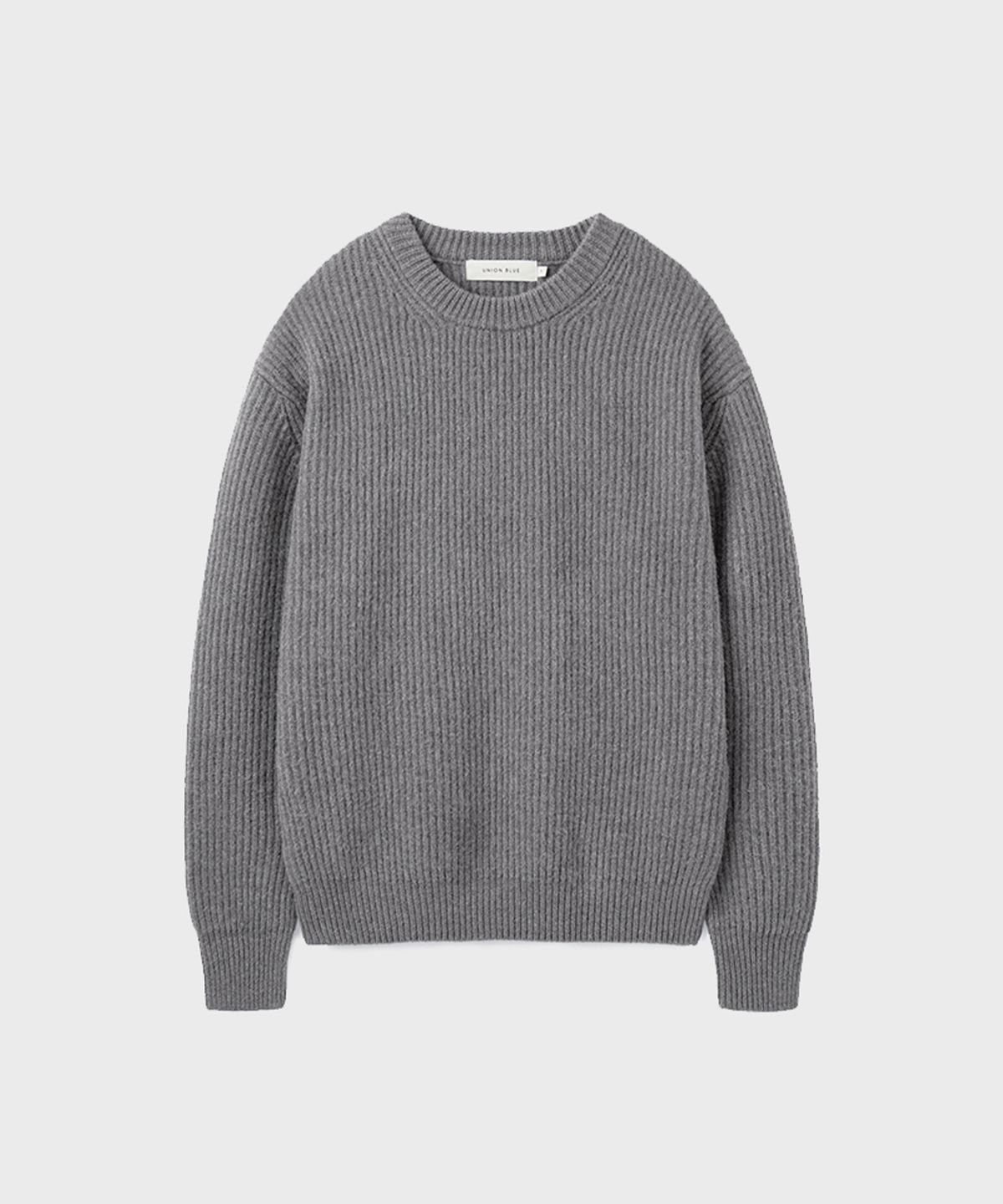유니온블루(UNION BLUE) PREMIER CRU WOOL ELEVEN KNIT [MELANGE GRAY]