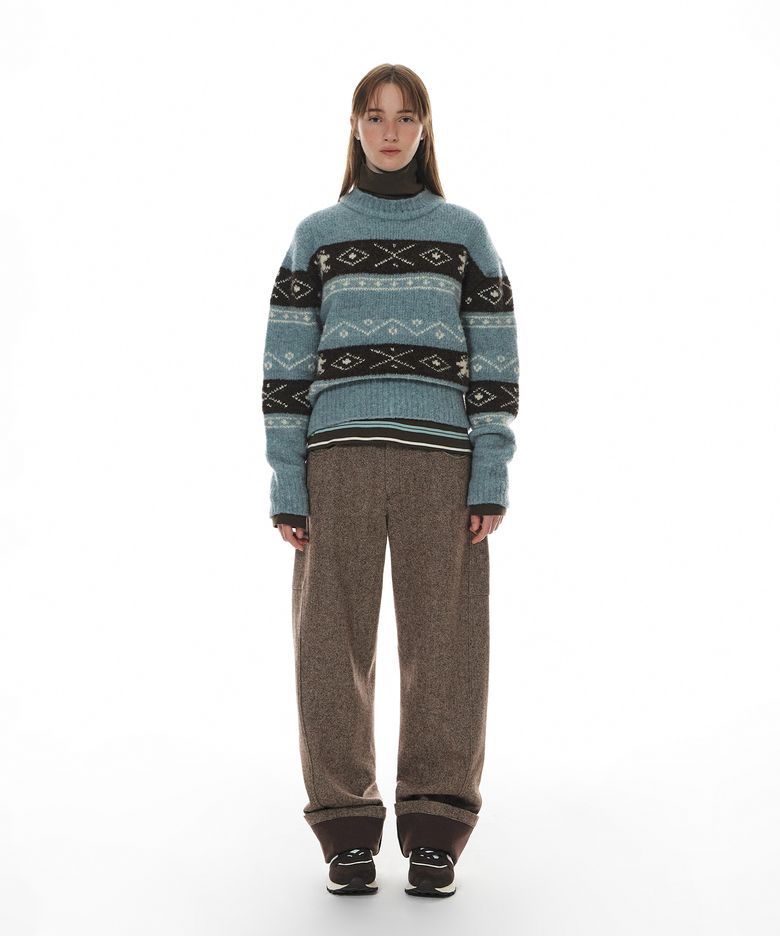 OSLO BOUCLE KNIT_LIGHT BLUE