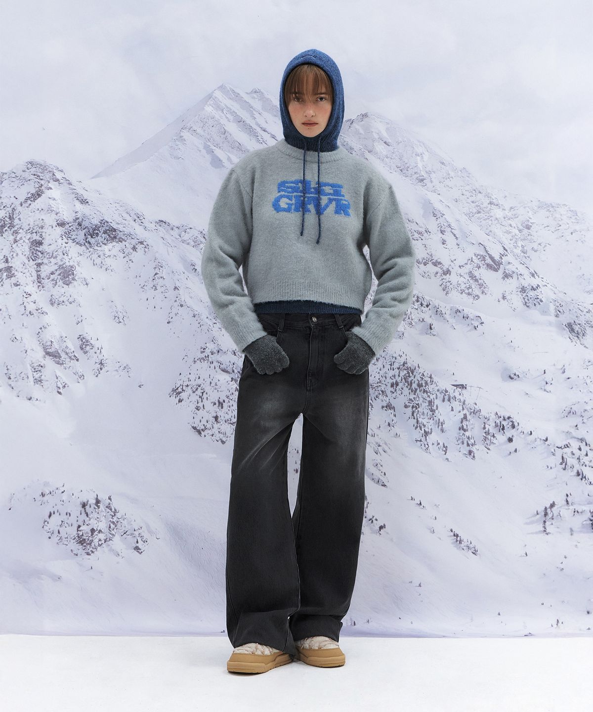 그로브(GROVE) SKI KINS KNIT_GREY
