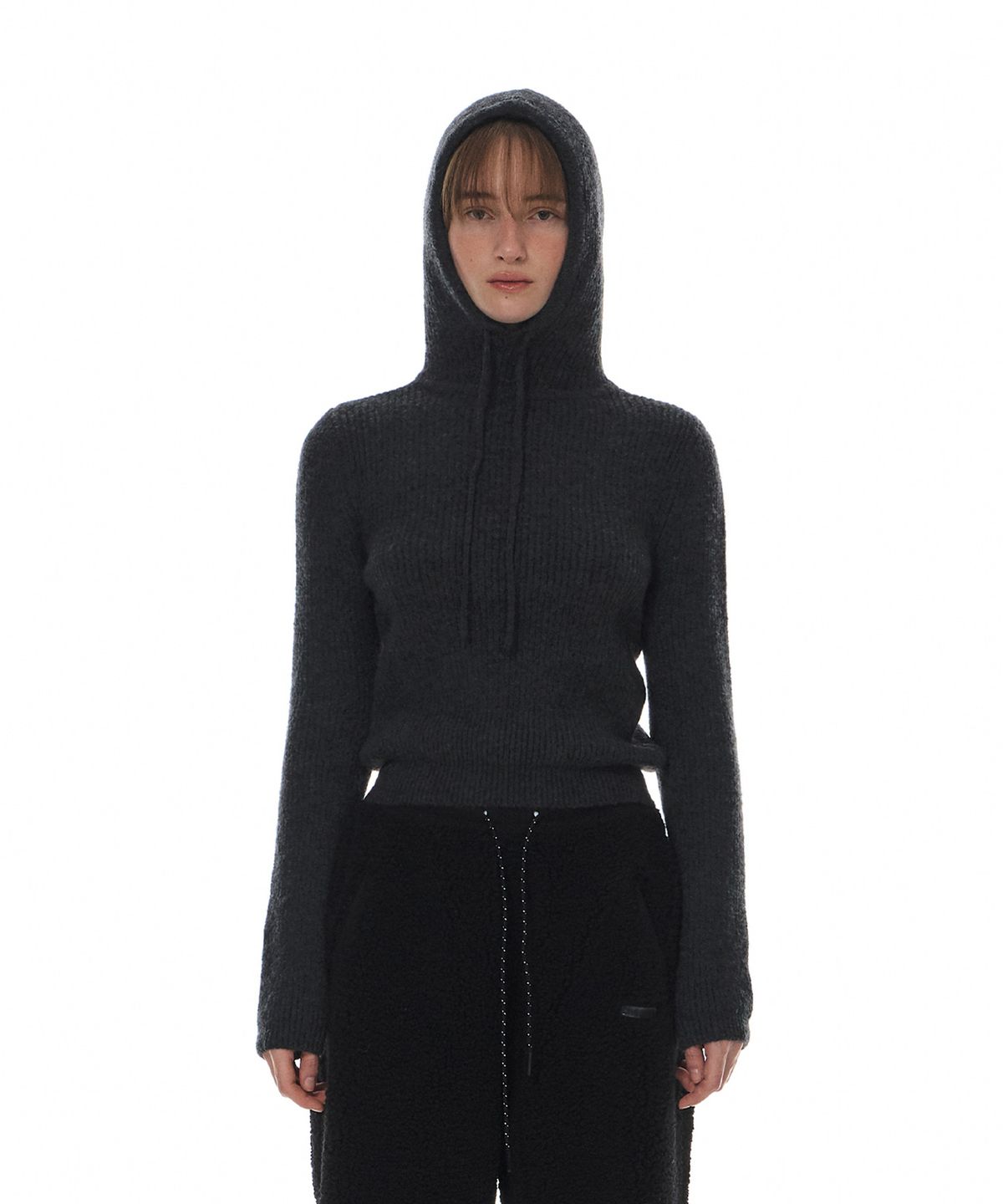 그로브(GROVE) FARBE HOODIE KNIT_GREY