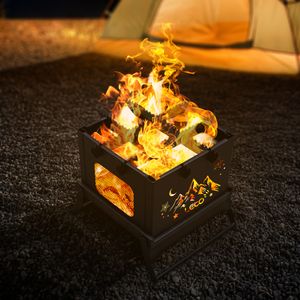 사각 접이식 캠핑 화로대