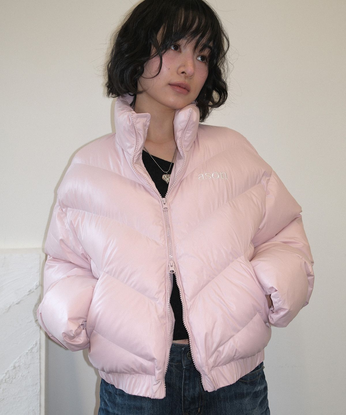 애즈온(ASON) BETTY PUFFER JACKET / PINK