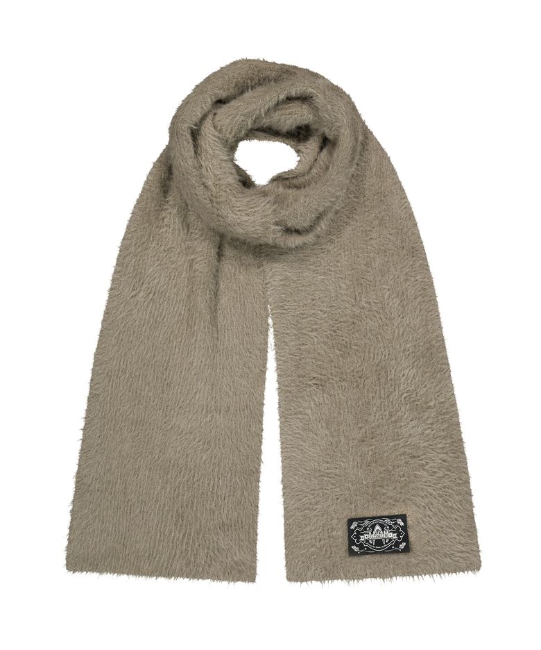 Wide Furry Muffler (Beige)