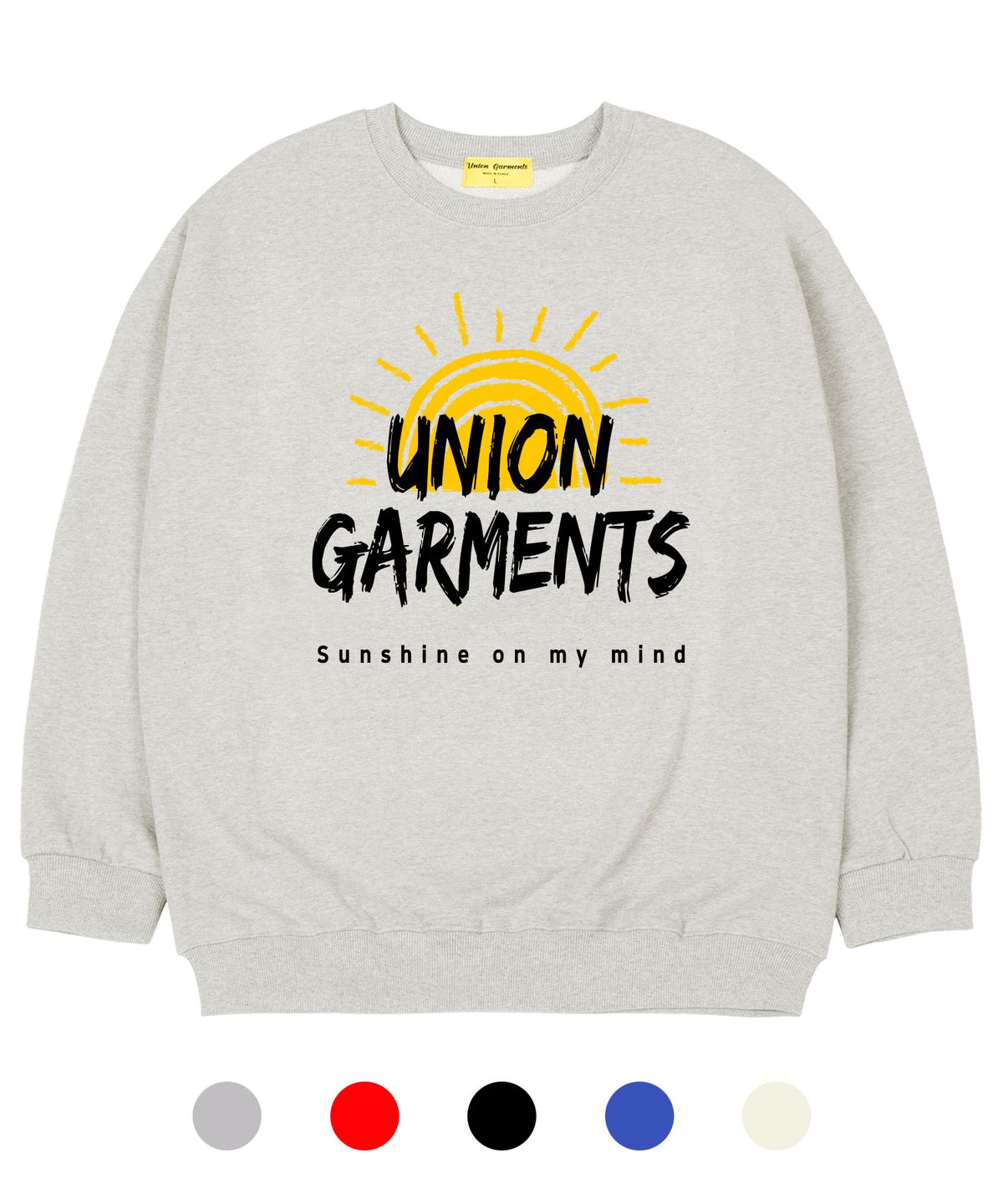 유니온가먼츠(UNION GARMENTS) [기모]마이마인드 오버핏 맨투맨 티셔츠