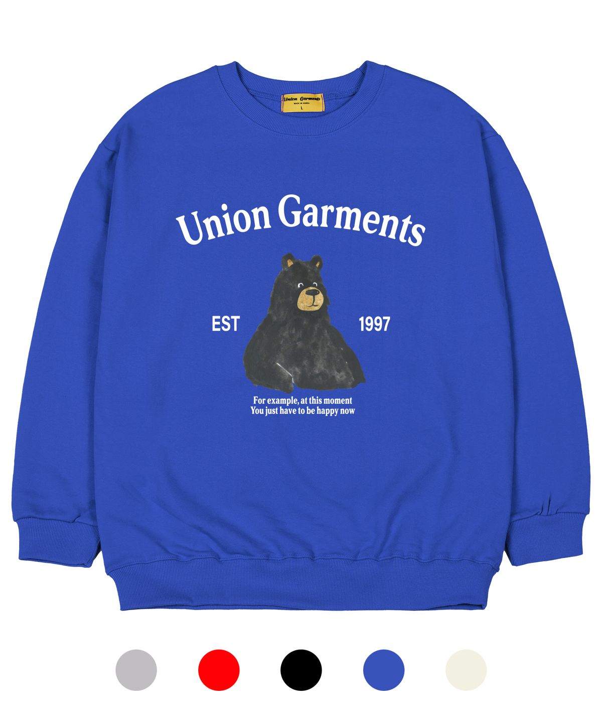 유니온가먼츠(UNION GARMENTS) [기모]블랙베어 오버핏 맨투맨 티셔츠