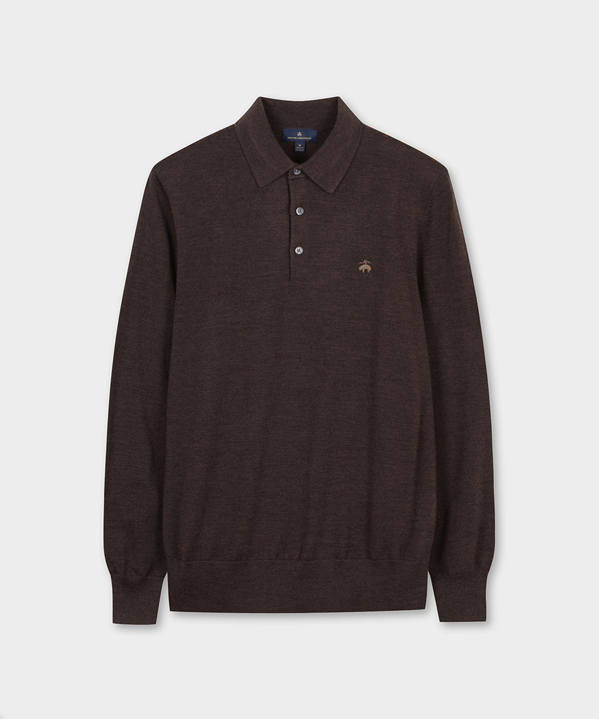 브룩스 브라더스(BROOKS BROTHERS) 메리노울 폴로스웨터 (브라운) (BBWTMF96364EW)