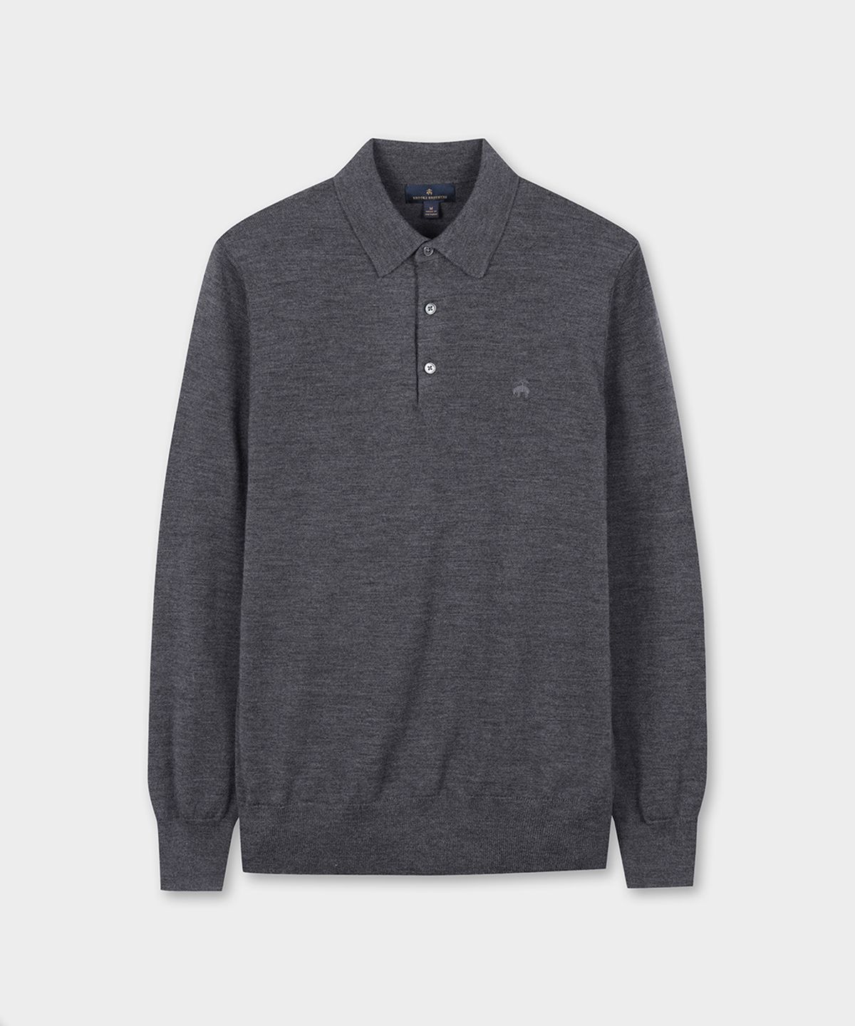브룩스 브라더스(BROOKS BROTHERS) 메리노울 폴로스웨터 (그레이) (BBWTMF9638WEW)