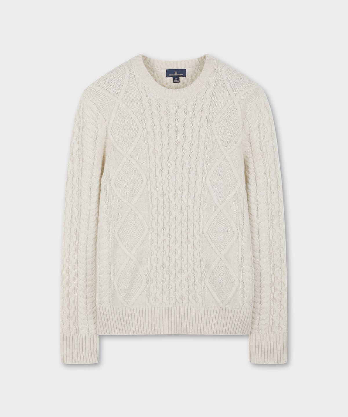 브룩스 브라더스(BROOKS BROTHERS) 아란 케이블 스웨터 (아이보리) (BBWRMF4512BEW)
