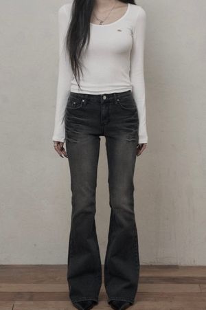 Basic Bootcut Jeans (black)