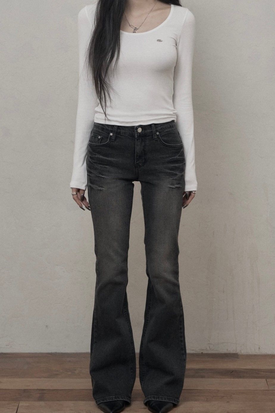 ◇KHAKIPOINT◇ Basic Bootcut Jeans black MUSINSA | KHAKIPOINT Basic Bootcut Jeans (black)