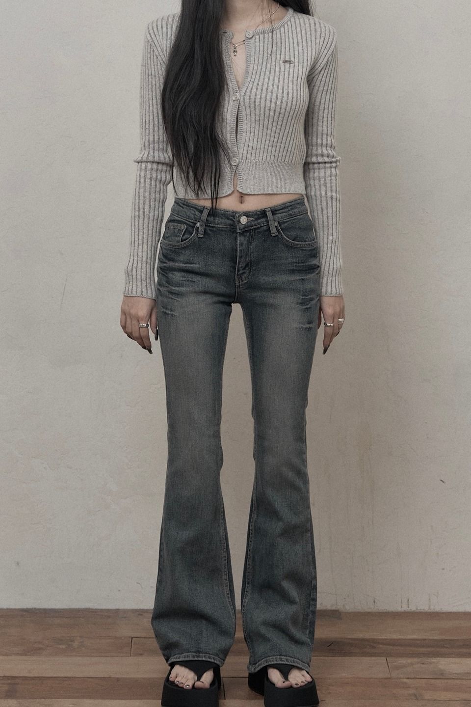 ◇KHAKIPOINT◇ Basic Bootcut Jeans blue MUSINSA | KHAKIPOINT Basic Bootcut Jeans (blue)
