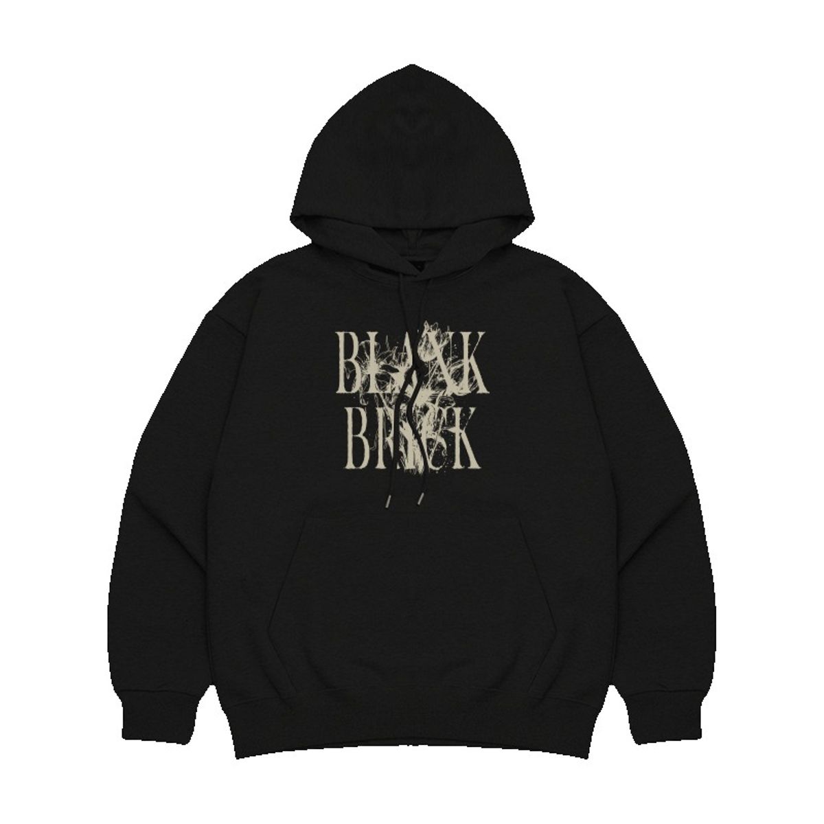 블랭크브릭(BLANKBRICK) [기모선택] 러스티 플라워 후디 블랙