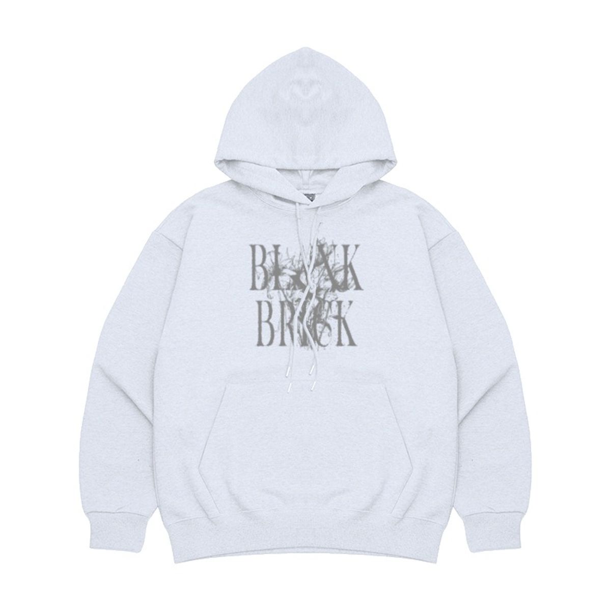 블랭크브릭(BLANKBRICK) [기모선택] 러스티 플라워 후디 멜란지 화이트