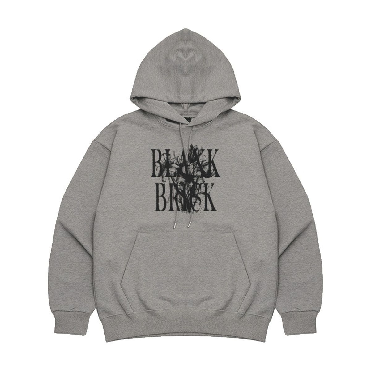 블랭크브릭(BLANKBRICK) [기모선택] 러스티 플라워 후디 멜란지 그레이